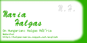 maria halgas business card